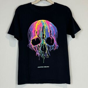 Cozumel Mexico Neon Drip Skull T-shirt S